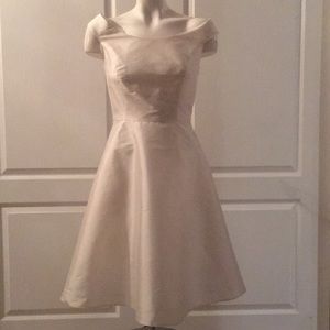 Ivory taffeta cocktail dress